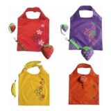 LUVDECO 4-Pack Foldable Reusable Bags with Fruit and Animal Patterns