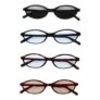 LUVDECO 4-Pack Retro Oval Sunglasses for Women
