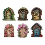 LUVDECO 6 Pack Fairy Doors for Garden Forest Door Set