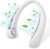 LYMYBETY Portable Neck Fan, Rechargeable Hanging Bladeless Hands Free Fan with 3 Speeds, 3000 mAh Battery Operated Wearable Personal for Men Women Kids Home Office Travel Outdoor (White, 3000 mAh)