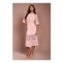 Lace Insert Midi Dress
