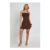 Lace Seam Detail Bandeau Mini Dress