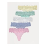Lace Top Thongs 5 Pack