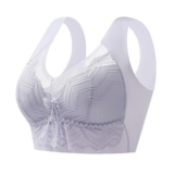 Lace Wireless No-Wire Push-up Bra, Full Coverage, Purple UK 46