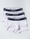 Lacoste 3 Pack Trunks Light Heather Grey – Size S-2XL