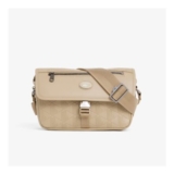Lacoste Small Monogram Leather Flap Satchel