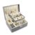 Lacusmall 2-Layer Jewelry Box with 2 Watch Pillows, Removable Dividers
