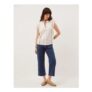 Lacy Sleeveless Broderie Top Ivory