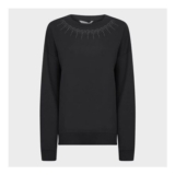 Ladies Black Stud Neckline Sweater