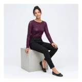 Ladies Burgundy Lace Top .