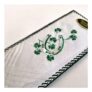 Ladies Irish Horseshoe & Shamrock Embroidered Cotton Handkerchief