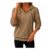 Ladies Oversized Hoodie with Ribbed Cuffs, Half-Zip, Long Sleeve