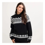 Ladies Turtle Neck Fairisle Jumper – Medium Only
