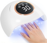 LadyMisty 72W UV LED Nail Lamp, 2026 New Upgrade UV Light for Gel Nails with 18 Beads, 3 Timer Nail Dryer, LCD Display, Auto Sensor, Professional Nail Lamps for Gel Polish White Lamp
