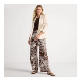 Lands End Wide Leg Printed Pull-on Trousers