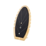 Large 7-Slot Wood Necklace Display Stand with PU Leather Padding