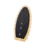 Large 7-Slot Wood Necklace Display Stand with PU Leather Padding