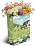 Large Book-Shaped Decorative Vase, Pastoral Style Ceramic Book Shaped Vases for Flowers, Aesthetic Unique Flower Book Vase for Bookshelf Living Room Bedroom Room Table Decor Home Office
