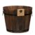 Large Burntwood Barrel Planter