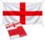 Large England St George Flag – 89 x 60 cm Durable Rayon Fabric England Flag with Strings. Great for St Georges Day Decorations, Football Games, Birthdays