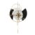 Large European Retro Black Gold Pendulum Wall Clock, Silent Battery-Operated