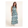 Large Ikat Deep Hem Tiered Jersey Crinkle Co-Ord Skirt