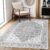 Large Rugs for Living Room,140x200cm Non Slip Area Rug, Washable Short Pile Rugs for Bedroom, Kitchen, Hall, Lounge, Office, Dining Room, Indoor Vintage Low Pile Carpet,Light Grey