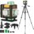 Laser Level with Tripod, Green 16 Line Laser 4D Laser Leveler Tool, 4×360 Self Leveling Laser Level with 2Pcs Lithium Batteries for Picture Hanging, Tile, Home Renovation, Indoor