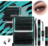 Lash Extension Kit – 320Pc DIY Individual Lashes, Clusters, Bond & Seal, Remover, Applicator Tool – 80100D, D-Mix10-16mm Kit
