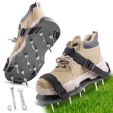 Lawn Aerator Shoes, 42mm Studded Garden Lawn Aerator Spike Shoes with Hook & Loop Straps, One Size Fits All Free – Sold by HAPPYSALLER / FBA