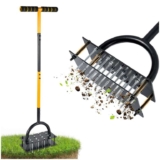 Lawn Aerator Spikes Aerating Tool, Metal Manual Automatic Dirt and Leaf Clean Design, Not Assembled – Sold by MiniShark UK / FBA