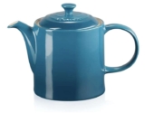 Le Creuset Grand Teapot, Stoneware, 1.3 litres, Serves 4 Cups, Deep Teal With Voucher Selected Accounts Sold By Le Creuset Store