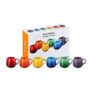 Le Creuset Rainbow Coupe Collection Set of 6 Mugs