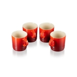Le Creuset Stoneware Mugs, Set of 4, 350 Ml, Cerise