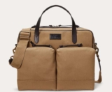 Leather-Trim Canvas Commuter Bag