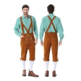 Lederhosen Shirt and Waistcoat Bavarian Oktoberfest Outfit for Men L