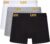 Lee Mens Boxers – Multipack Soft Touch Cotton Trunks With Elasticated Waistband Moisture Wicking Underwear Comfortable and Breathable Mens Underwear in Black/White And Grey S,M,L & XL