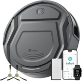 Lefant M210 Pro Robot Vacuum Cleaner, 4000Pa Strong Suction, PreciSense Obstacle Avoidance, 200 Mins Runtime, 7.9 cm Thin 28cm Diameter, Self-Charging, Quiet, for Pet Hair and Hard Floors, Dark Grey