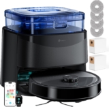 Lefant M3 robot vacuum and mop, 12000Pa,Anti-Tangle V-Brush, Rotating Mops,Auto-Lifting,3.2L Self emptying,Smart Obstacle Avoidance,All-in-One Dock,Fully Hands-Free Cleaning for For Tile Floors