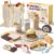 Lehoo Castle Wooden Play Food, Toy Food for 3 Year Old Girl Gifts, Wooden Picnic Toy, Toy Food Set for Kids Kitchen, Play Kitchen Accessories for Boy or Girl 3