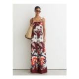 Leighton Cotton Wide-Leg Printed Jumpsuit