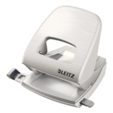 Leitz Hole Punch, 30 Sheets, Guide Bar, 50060004 Arctic White