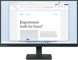 Lenovo L24-41 Monitor 23.8 FHD (1920×1080), IPS, 4ms, 100Hz, Tilt Adjustment, Ports HDMI 2.1 VGA, HDMI Cable included – Raven Black