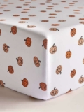 Leopard Print Pumpkins Fitted Single Sheet – Free C&C