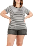Levis Womens Pl the Perfect Tee T-Shirt Raita Stripe Caviar (Pack of 1) – XXXL