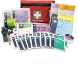 Lewis-Plast Premium 92 Piece First Aid Kit – Safety Essentials for Travel, Car, Home, Camping, Work, Hiking & Holiday Red , Small