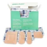 Lewis-Plast Premium Assorted Fabric Plasters, Medical Grade, Sterile, Box 100