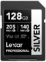 Lexar 128GB SD Card SILVER, Up to 205MB/s Read, 140MB/s Write,