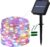 Lezonic Solar String Lights Outdoor, 12M/40Ft 120LED Solar Fairy Lights 8 Modes Copper Wire Garden Lights for Home, Garden, Patio, Yard, Gazebo, Fence, Party, Wedding Decoration (Multi-Colored)