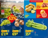 Lidl picks of the week from 27.08: 1kg of Brown Onions / Baby Potatoes 69p, Red Grapefruit 29p, 500g Flat Nectarines £1.99,